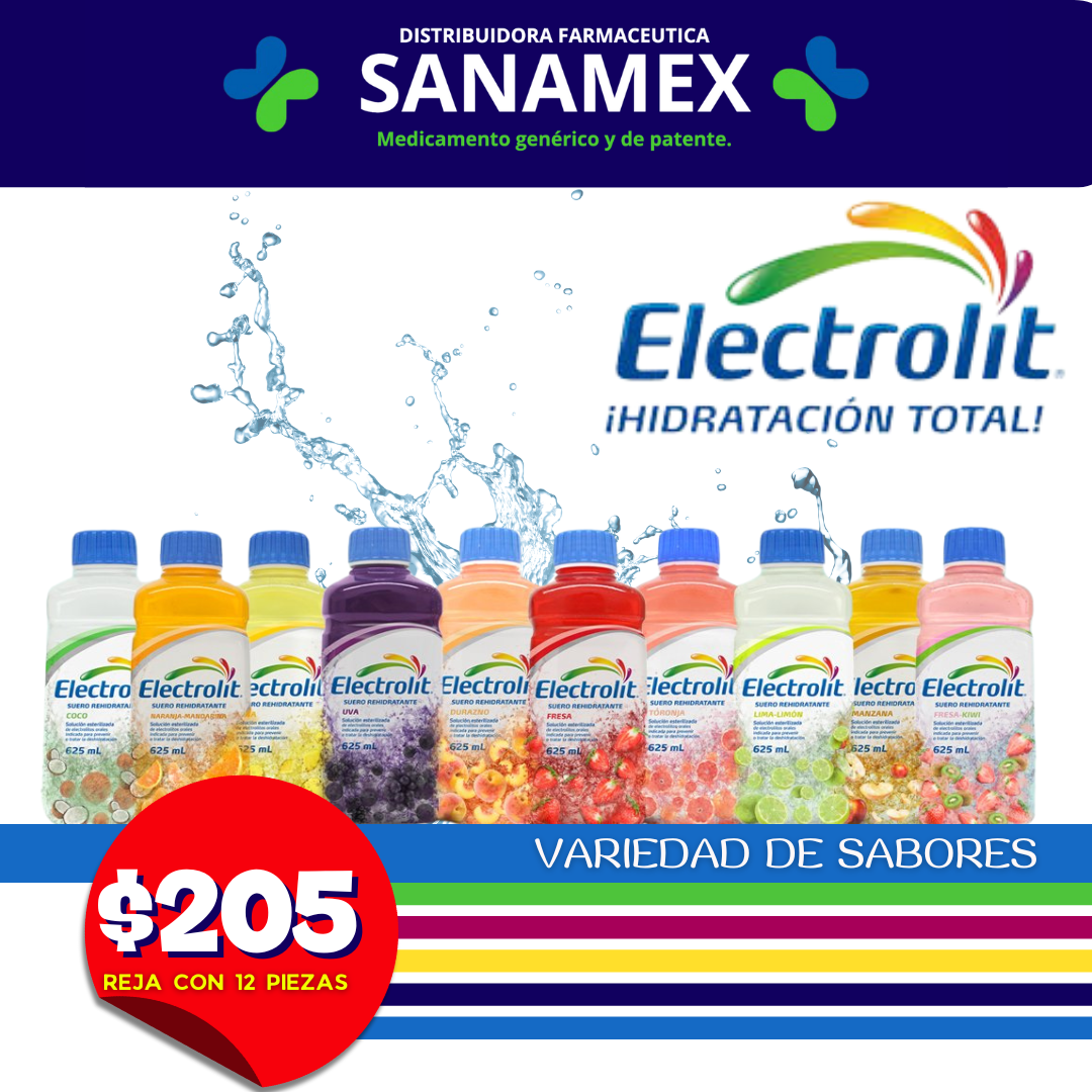 Imagen de fórmulas y electrolitos orales, ideales para la hidratación y recuperación de la salud.